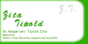 zita tipold business card